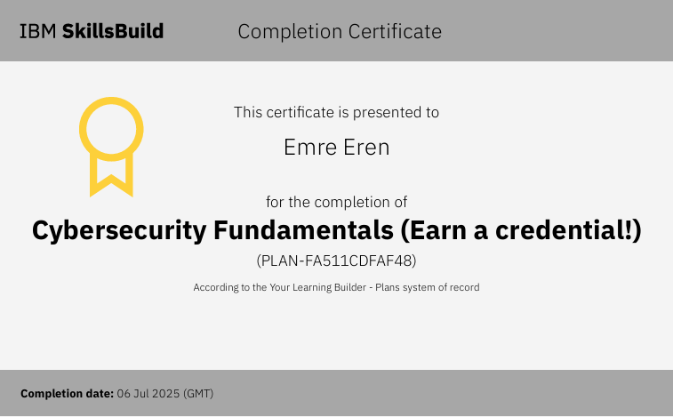 IBM SkillBuild Cybersecurity Fundamentals